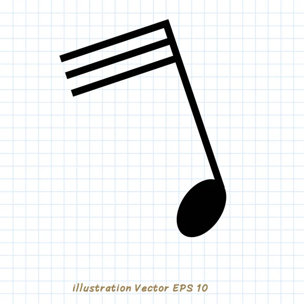 Значок Ноты Векторная Иллюстрация — стоковый вектор