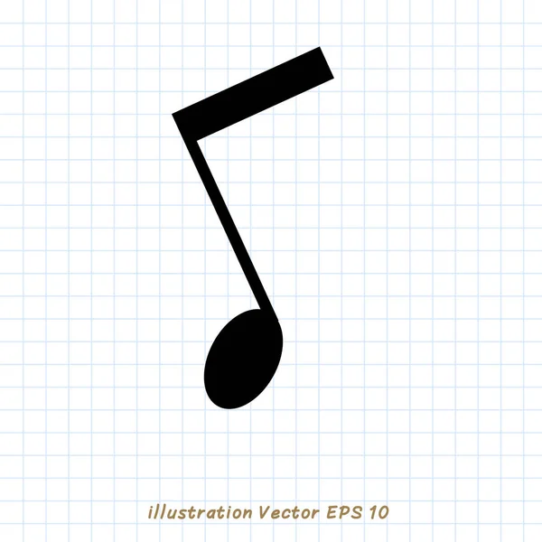 Векторная Иллюстрация Иконки Музыки — стоковый вектор