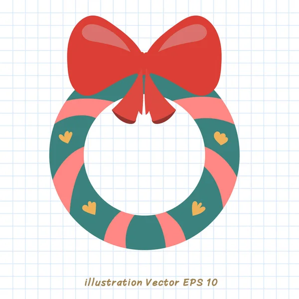 Tarjeta Navidad Vector Con Dulces Arco — Archivo Imágenes Vectoriales