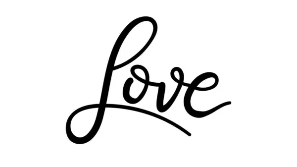 愛という言葉で心を描いたのです バレンタインデーのベクトルイラスト — ストックベクタ
