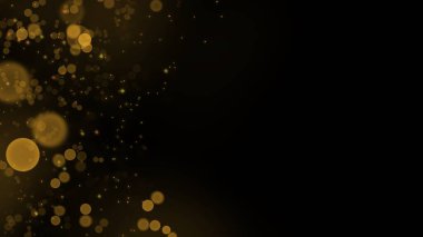 Soyut arkaplan ışıltısı ışıkları ve düşen kar taneleri dikkati dağılmış bokeh ve Yeni Yıl arkaplanı, illüstrasyon