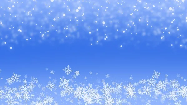 雪の結晶と青の背景 ベクターイラスト — ストック写真