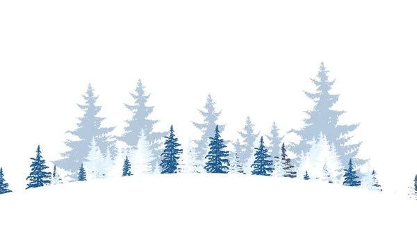 冬天背景与雪树 — 图库照片