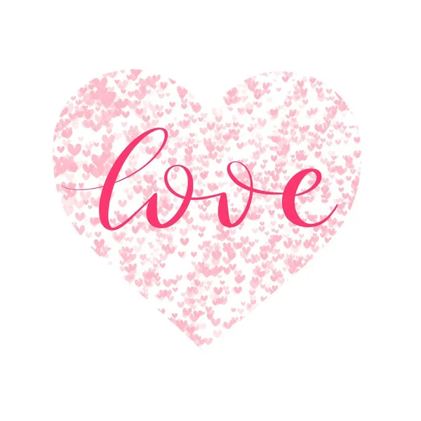Cartão Amor Dos Namorados Com Corações Vermelhos Ilustração Vetorial — Fotografia de Stock