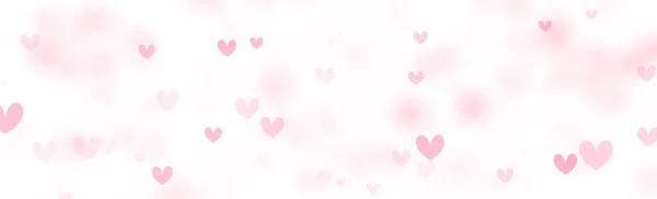 浅粉色的矢量背景 有美丽的心脏 五彩缤纷的心的现代抽象图解 情人节贺卡的模板 — 图库照片