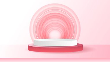 3D Arkaplan Ürün Görünümü, Soyut Vektör Hazırlama 3d, Ürün Ekran Sunumu, Göstermek için Aşama, Vektör İllüstrasyon EPS 10