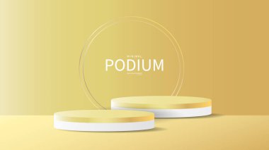 3D Arkaplan Ürün Görünümü, Soyut Vektör Hazırlama 3d, Ürün Ekran Sunumu, Göstermek için Aşama, Vektör İllüstrasyon EPS 10