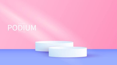 3D Arkaplan Ürün Görünümü, Soyut Vektör Hazırlama 3d, Ürün Ekran Sunumu, Göstermek için Aşama, Vektör İllüstrasyon EPS 10