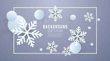 Yılbaşı geçmişi. Vektör çizimi. Karlı soyut kar taneleri. yeni yıl tasarımı