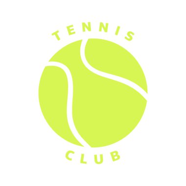Tenis Logosu, Düz Modern Tasarım, Çevrimiçi Spor Etkinliklerinde Kullanım İllüstrasyonları, İllüstrasyon Vektörü EPS 10