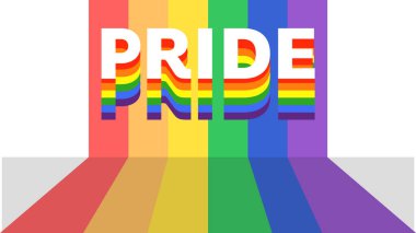 Gurur Arkaplanı, Haziran 'da Onur Ayı LGBTQ Sembolleri, İnsan Hakları veya Çeşitlilik Konsepti, Vektör illüstrasyon EPS 10