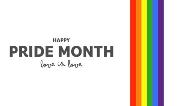 Haziran LGBTQ Sembolleri, İnsan Hakları veya Çeşitlilik Konsepti, Vektör illüstrasyon EPS 10