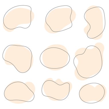 farklı el çizim şekilleri vektör kümesi