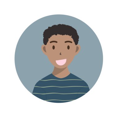 Beyaz arkaplanda karakter yüz vektörü izole edildi, Vektör illüstrasyon EPS 10