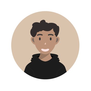 Beyaz arkaplanda karakter yüz vektörü izole edildi, Vektör illüstrasyon EPS 10