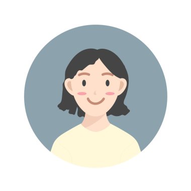 Beyaz arkaplanda karakter yüz vektörü izole edildi, Vektör illüstrasyon EPS 10