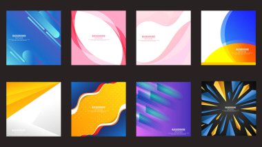 Abstract background set  , Modern background design for presentation design , illustration Vector EPS 10