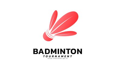 Shuttlecock simgesi vektörü, modern tasarım ve beyaz arkaplanda izole edilmiş güzel renkler, illüstrasyon Vector EPS 10, Badminton Şampiyonası Logosu için kullanılabilir