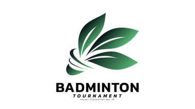 Shuttlecock simgesi vektörü, modern tasarım ve beyaz arkaplanda izole edilmiş güzel renkler, illüstrasyon Vector EPS 10, Badminton Şampiyonası Logosu için kullanılabilir