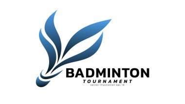 Shuttlecock simgesi vektörü, modern tasarım ve beyaz arkaplanda izole edilmiş güzel renkler, illüstrasyon Vector EPS 10, Badminton Şampiyonası Logosu için kullanılabilir