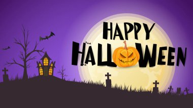 Cadılar Bayramı 'nda Cadılar Bayramı' nda internet ya da internet, pankart ve şablon, Cadılar Bayramı için Emojiler, düz çizgi film tarzı. Resim Vektörü EPS 10