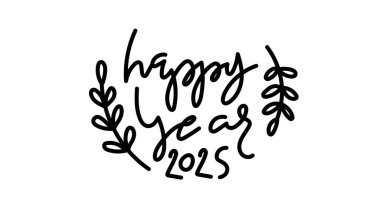 Mutlu yıllar 2025 arkaplan, Noel tatilinde element, Düz Modern tasarım, illüstrasyon Vector EPS 10