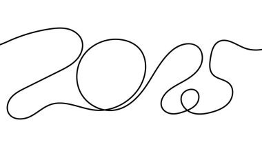 2025 Mutlu Yıllar 2025 afiş tasarımı, Vektör illüstrasyonu.