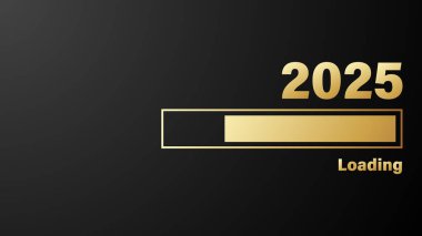 2025 Mutlu Yıllar 2025 afiş tasarımı, Vektör illüstrasyonu.