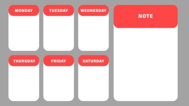 İşiniz için vektör planlayıcı şablonu tasarımı