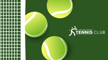 Çevrimiçi spor etkinliklerinde kullanılmak üzere tenis kulübü arkaplan resimleri, Resim Vektörü EPS 10