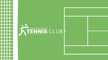 Çevrimiçi spor etkinliklerinde kullanılmak üzere tenis kulübü arkaplan resimleri, Resim Vektörü EPS 10