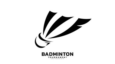 Shuttlecock simgesi vektörü, modern tasarım ve beyaz arkaplanda izole edilmiş güzel renkler, illüstrasyon Vector EPS 10, Badminton Şampiyonası Logosu için kullanılabilir