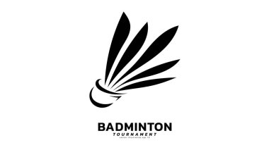 Shuttlecock simgesi vektörü, modern tasarım ve beyaz arkaplanda izole edilmiş güzel renkler, illüstrasyon Vector EPS 10, Badminton Şampiyonası Logosu için kullanılabilir