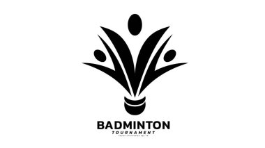 Shuttlecock simgesi vektörü, modern tasarım ve beyaz arkaplanda izole edilmiş güzel renkler, illüstrasyon Vector EPS 10, Badminton Şampiyonası Logosu için kullanılabilir