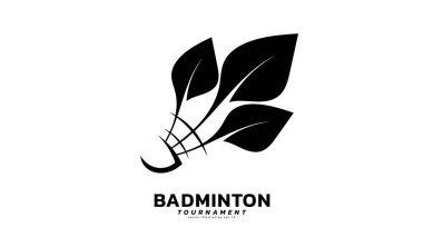 Shuttlecock simgesi vektörü, modern tasarım ve beyaz arkaplanda izole edilmiş güzel renkler, illüstrasyon Vector EPS 10, Badminton Şampiyonası Logosu için kullanılabilir