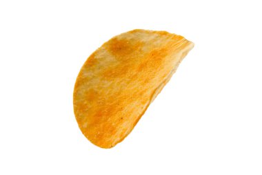 patates cipsi izole kırpma yolu ile beyaz arka plan üzerinde