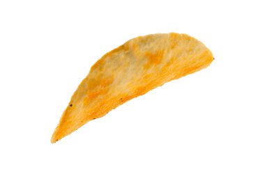patates cipsi izole kırpma yolu ile beyaz arka plan üzerinde