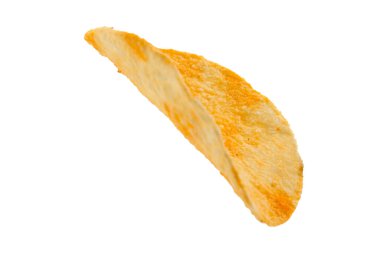 patates cipsi izole kırpma yolu ile beyaz arka plan üzerinde