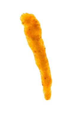 Kızarmış tavuk çubuğu beyaz arka planda izole edilmiş.