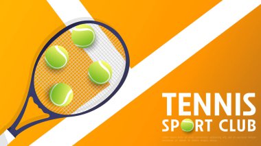 İçerik tenisi için tenis kulübü çevrimiçi, spor etkinliklerinde kullanım için illüstrasyonlar, Görüntü Vektörü EPS 10