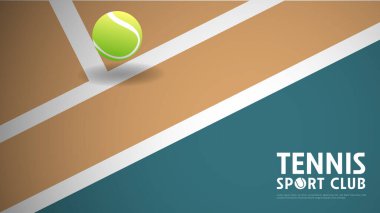 İçerik tenisi için tenis kulübü çevrimiçi, spor etkinliklerinde kullanım için illüstrasyonlar, Görüntü Vektörü EPS 10