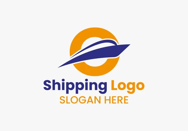 Carta Logotipo Transporte Sailboat Symbol Ícone Barco Vela Navio Náutico —  Vetores de Stock