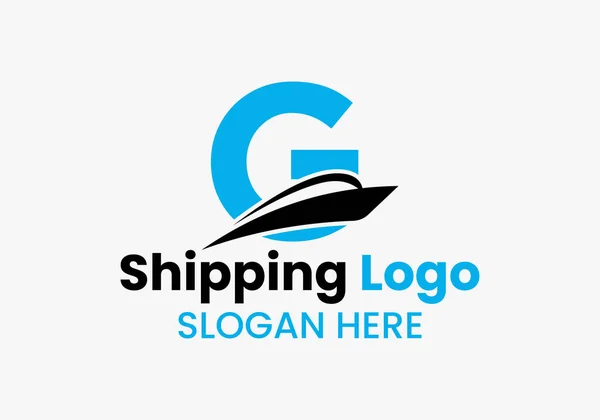 List Logo Statku Symbol Żaglówki Ikona Jachtu Żaglowca — Wektor stockowy