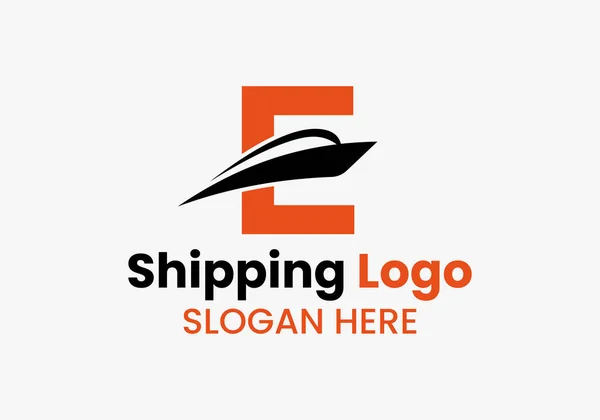 List Logo Wysyłka Symbol Żaglówki Ikona Jachtu Żaglowca — Wektor stockowy