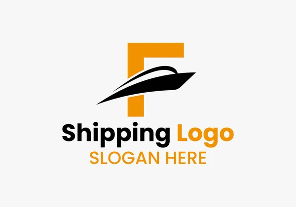 Litera Logo Statku Symbol Żaglówki Ikona Jachtu Żaglowca — Wektor stockowy