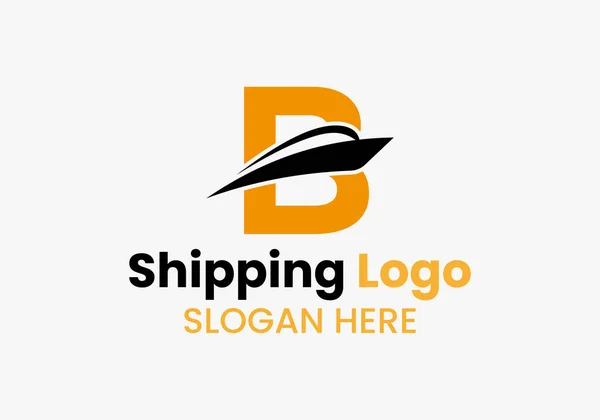 List Logo Statku Symbol Żagla Ikona Jachtu Żaglowca — Wektor stockowy