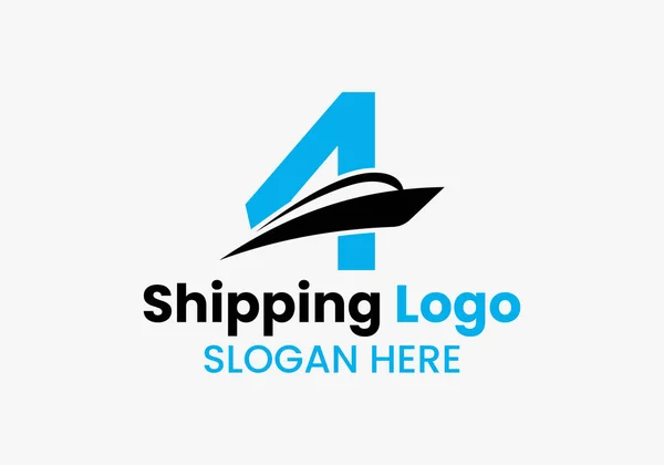 List Logo Wysyłki Symbol Żaglówki Ikona Jachtu Żaglowca — Wektor stockowy