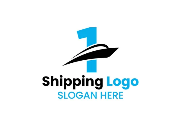 Carta Logotipo Transporte Sailboat Symbol Ícone Barco Vela Navio Náutico —  Vetores de Stock