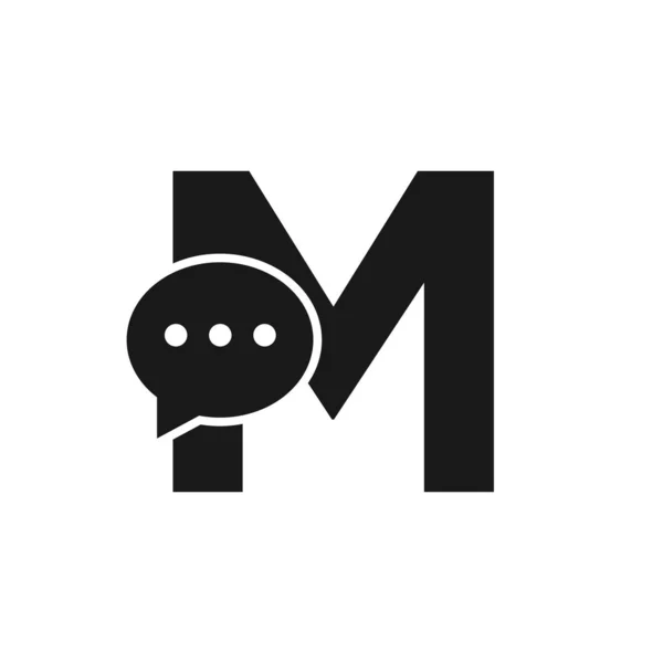 Harfi Sohbet Letişim Logosu Tasarımı Kabarcık Sohbeti Sembolü — Stok Vektör