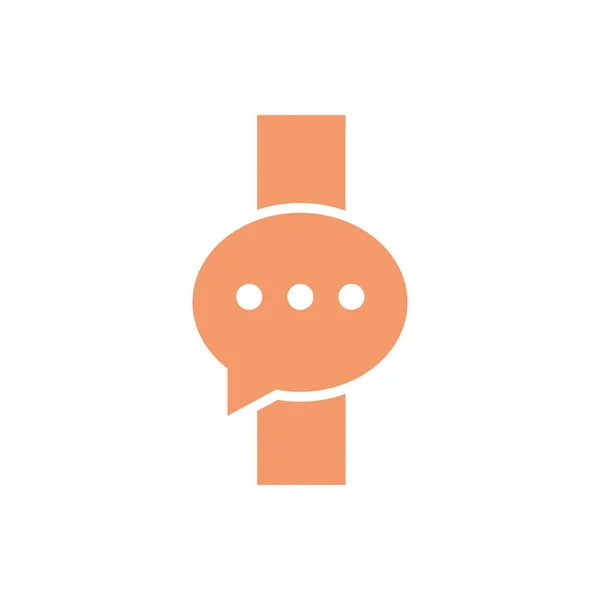Carta Chat Comunicar Logo Diseño Concepto Con Burbuja Chat Símbolo — Archivo Imágenes Vectoriales